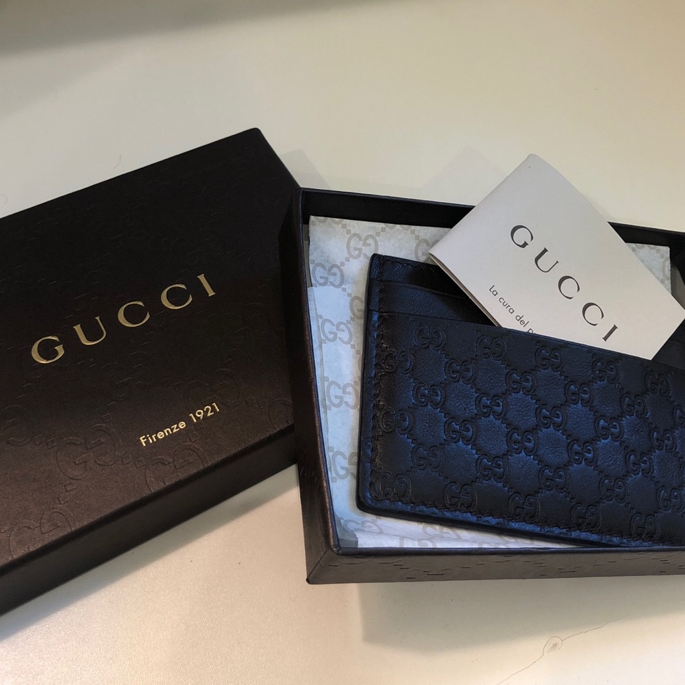 Gucci leather card case